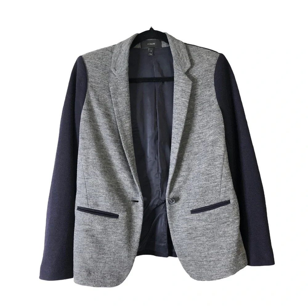 J. Crew Women’s Navy/Grey Blazer Size 6